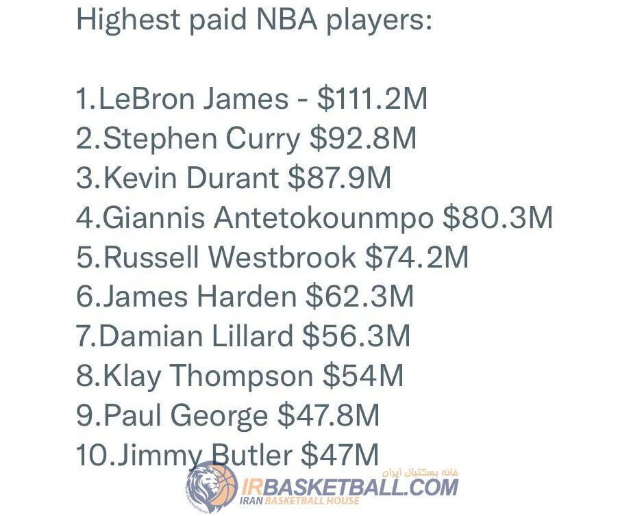 پولدارهاى NBA را بشناسید